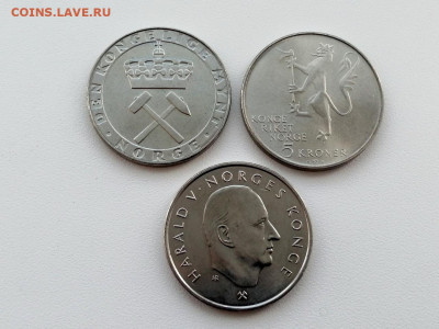 лот юбилейки Норвегии 5 крон 3 монеты до 10.06.2021г - 2