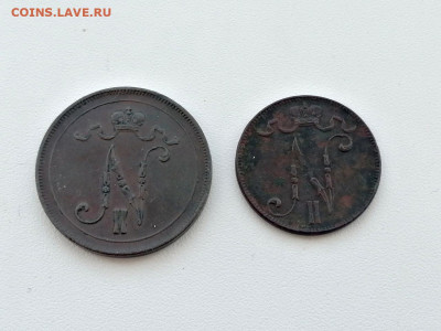 Финляндия 5 пенни 1917 и 10 пенни 1916 до 10.06.2021г - 3