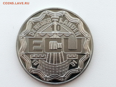 Нидерланды 10 ЭКЮ, 1991 Эразм Роттердамский - 2