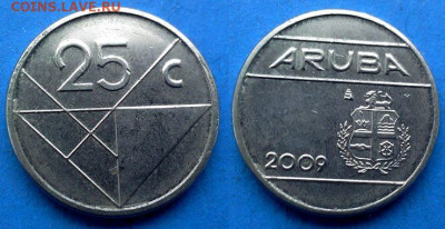 Аруба - 25 центов 2009 года до 11.06 - Аруба 25 центов, 2009