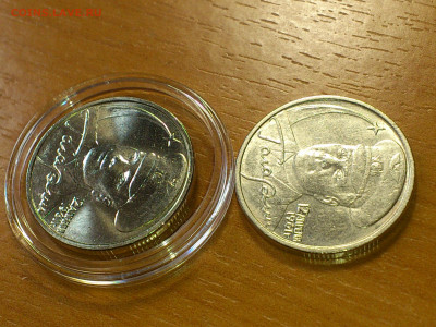 2001г. 2 рубля Гагарин ММД шт.Б соосность Гагарин UNC - 11.JPG