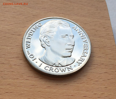 Крона Шайба Остров Мэн 1 крона 1991 принц Чарльз - IMG_6282.JPG