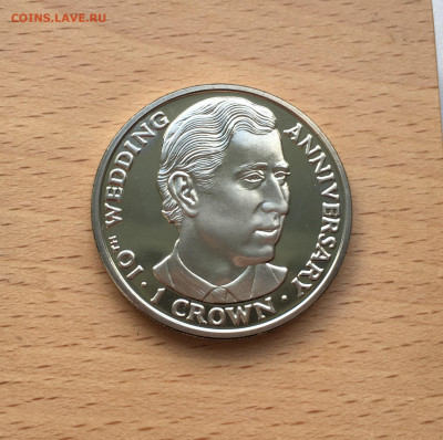 Крона Шайба Остров Мэн 1 крона 1991 принц Чарльз - IMG_6279.JPG