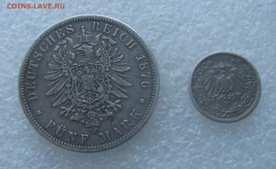 Пруссия. Император Вильгельм I. 5 МАРОК 1876 года. - 5 Мар1876 (4).JPG