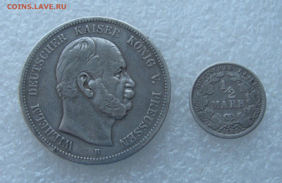 Пруссия. Император Вильгельм I. 5 МАРОК 1876 года. - 5 Мар1876 (3).JPG