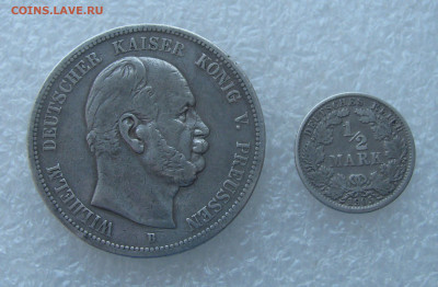 Пруссия. Император Вильгельм I. 5 МАРОК 1876 года. - 5 Мар1876 (2).JPG