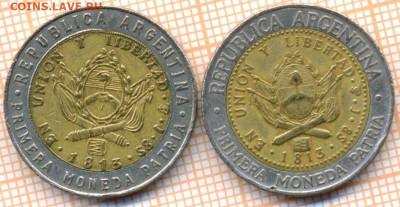 Аргентина 1 песо 1994,1995, фикс - Аргентина 1 песо 1994, 1995  3035а