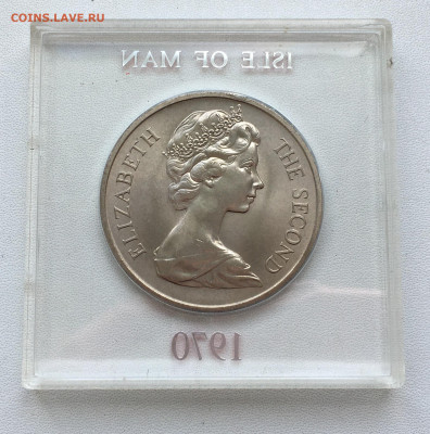 Крона Шайба Остров Мэн 1 крона 1970 Кошка Мэнкс коробка - IMG_6928.JPG