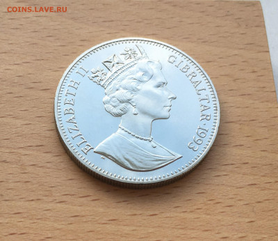 Крона Шайба Гибралтар 1 крона 1993 Зимние Олимпийские Игры - IMG_6529.JPG