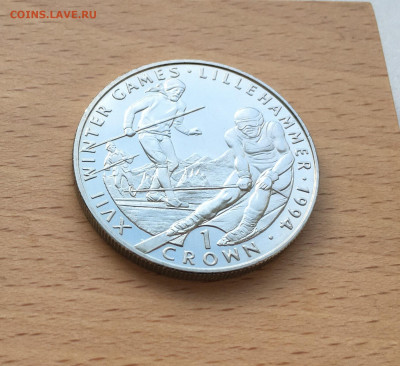 Крона Шайба Гибралтар 1 крона 1993 Зимние Олимпийские Игры - IMG_6523.JPG
