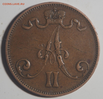 5 пенни 1875 Русская Финляндия до 10.06.2021 в 22.00 - P4041343