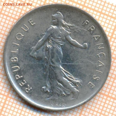 Франция 5 франков 1971 г., до 15.06.2021 г. 22.00 по Москве - Франция 5 франков 1971 2482а
