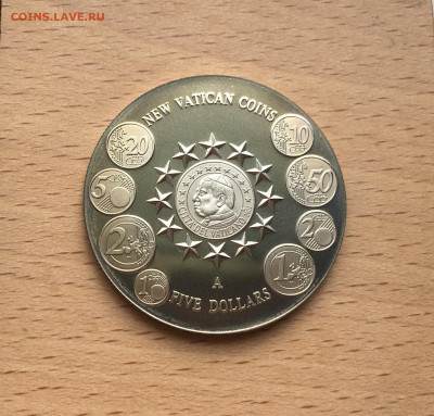 Крона Шайба Либерия 5 долларов 2004 Новые монеты Ватикана - IMG_6485.JPG