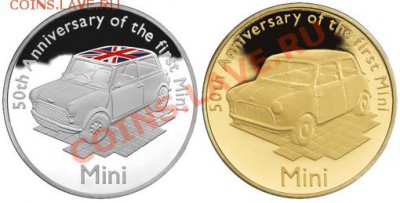Монеты - авто, мотоспорт. Автомобили. Автогонщики. - 2009-mini-50th-anniversary-proof-coins3