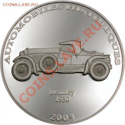 Монеты - авто, мотоспорт. Автомобили. Автогонщики. - 20614_Hist20Cars20IV-Bentley_jpg