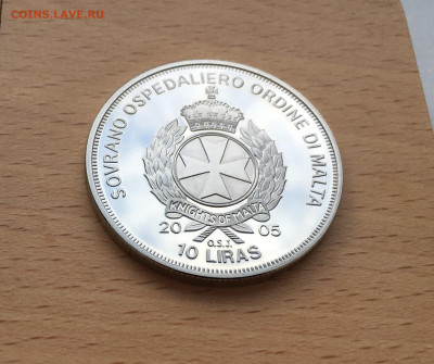 Крона Шайба Мальтийский орден 10 лир 2005 Archiepiscopus - IMG_6553.JPG