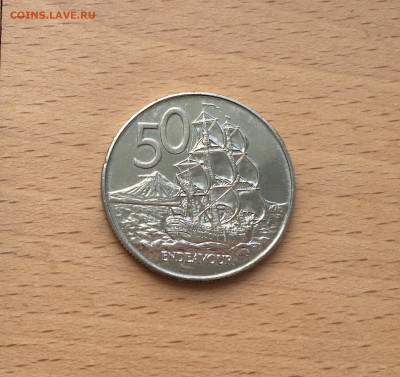 Новая Зеландия 50 центов 1984 Корабль Джеймса Кука Индевор - IMG_6851.JPG
