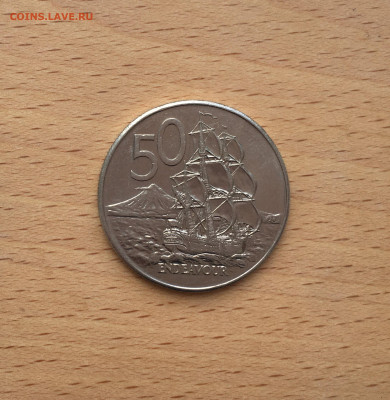 Новая Зеландия 50 центов 1982 Корабль Джеймса Кука Индевор - IMG_6881.JPG