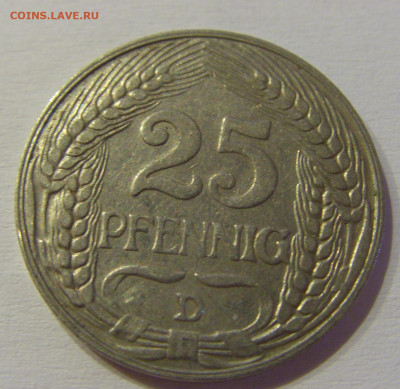 25 пфеннигов 1909 D Германия №3 15.06.2021 22:00 МСК - CIMG2759.JPG