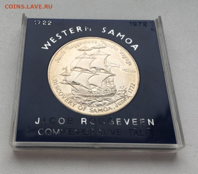 Крона Шайба Самоа 1 Тала 1972 250 лет открытию Самоа Корабль - krona_shajba_samoa_1_tala_1972_250_let_otkrytiju_samoa_korabl_parusnik_flot_pamjatnaja_korobka (4)
