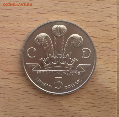 Крона Шайба Кирибати 5$ долларов 1981 Независимость - krona_shajba_kiribati_5_dollarov_1981_nezavisimost