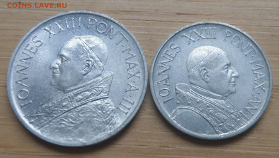 Ватикан 10 лир 1961, 5 лир 1959 ФИКС до 14.06 - IMAG1903_2