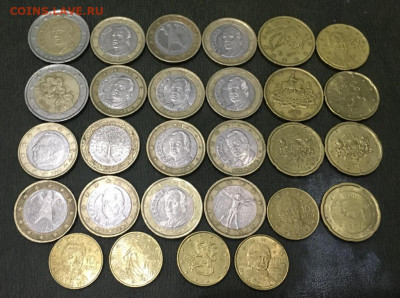 60 евро биметалл 2 1 евро 50 20 10 евроцент разные страны - 60_evro_bimetall_2_1_evro_50_20_10_evrocent_italija_francija_grecija_ispanija_latvija_finljandija_estonija (2)