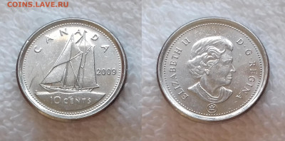 Монеты мира по фиксу - КАНАДА 10 центов 2009 20190123_1132