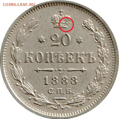 20 копеек 1888 - Монета 1881 к20Ag-1