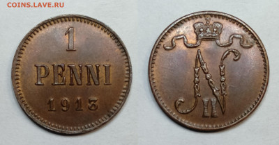 1 пенни 1913 UNC до 18.06.2021 - 1913