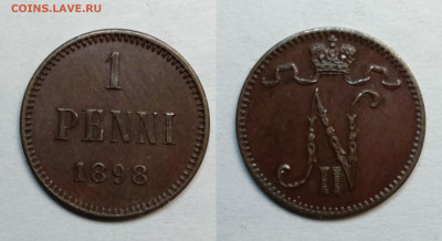 1 пенни 1898 UNC до 18.06.2021 - 1898