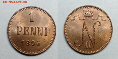 1 пенни 1895 UNC  до 18.06.2021 - 1895
