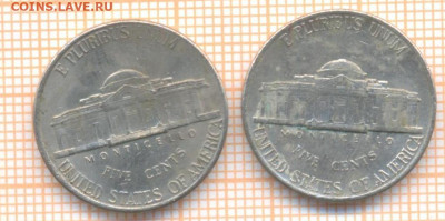 США 5 центов 1992,1999 г., до 20.06.2021 г. 22.00 по Москве - США 5 центов 2шт 2931а