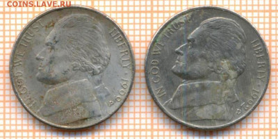 США 5 центов 1992,1999 г., до 20.06.2021 г. 22.00 по Москве - США 5 центов 2 шт 2931
