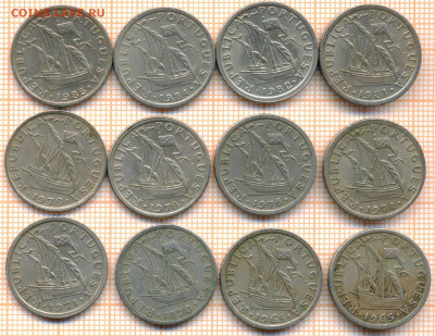 Португалия 2,5 эскудо, фикс - Португалия 2 с пол эскудо 12 шт 2956