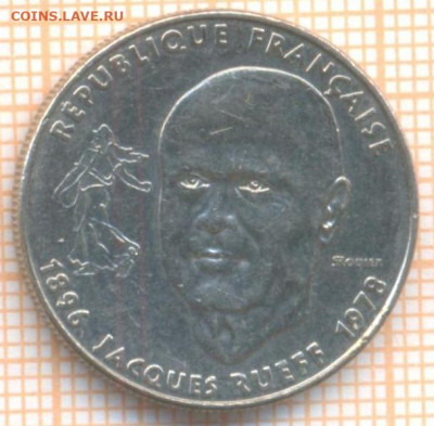 Франция 1 франк 1996 г., до  20.06.2021 г. 22.00 по Москве - Франция 1 франк 1996 2525