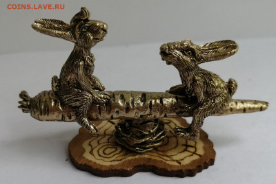 ФИГУРКИ ЖИВОТНЫХ НА КАЧЕЛЯХ БРОНЗА - Ф4