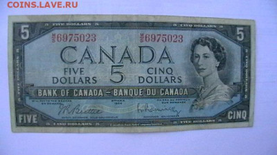 5 долларов. 1954 г. Канада. до 21,05,21 по МСК 22-00 - IMGA0329.JPG