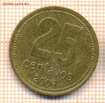 Аргентина 25 сентаво 2009 г., до 25.06.2021 г. 22.00 по Моск - Аргентина 25 сентаво 2009 3016