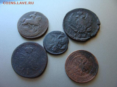 полушка 1735;копейка1761,1745;2коп.1909,1820 - DSC04531.JPG
