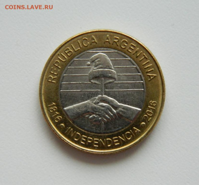 Аргентина 2 песо 2016 г. (Юбилейная) БИМ до 24.06.21 - DSCN9842.JPG