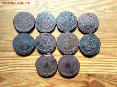 10 пятаков Екатерины II. 1764-1784 гг. ЕМ. До 23.06.21. - 34901592