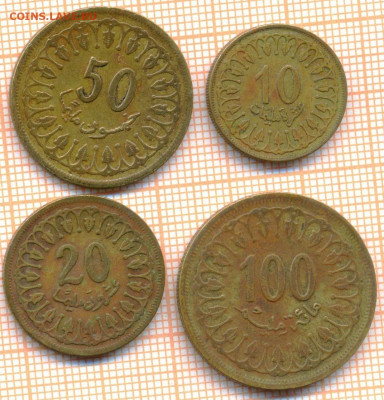 Тунис 4 монеты, фикс - Тунис 4 монеты 2719