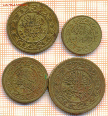 Тунис 4 монеты, фикс - Тунис 4 монеты 2719а
