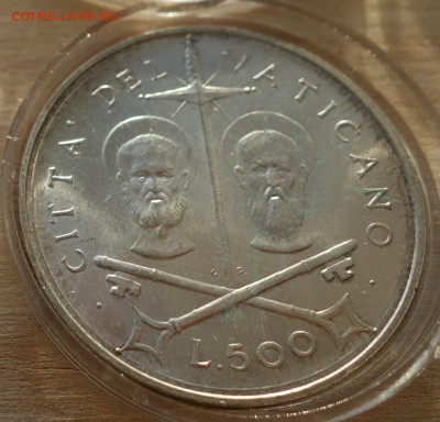 500 лир Ватикан 1967, 29.06 в 22:00 - 500671