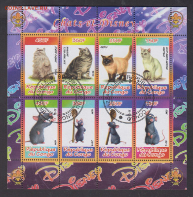 Конго 2010 Дисней 6м (лист) (3) до 30 06 - 32