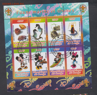 Конго 2010 Дисней 6м (лист) (11) до 30 06 - 40
