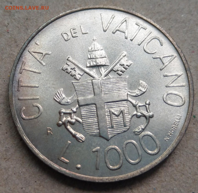 Ватикан 1000 лир 1983 UNC до 22-00 29.06 - IMAG2358~2