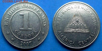 Никарагуа - 1 кордоба 2007 года до 4.07 - Никарагуа 1 кордоба, 2007