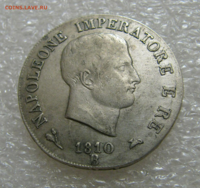 Королевство Италия. Наполеон I. 5 ЛИР 1810 года. - 5ЛИР1810 (2).JPG